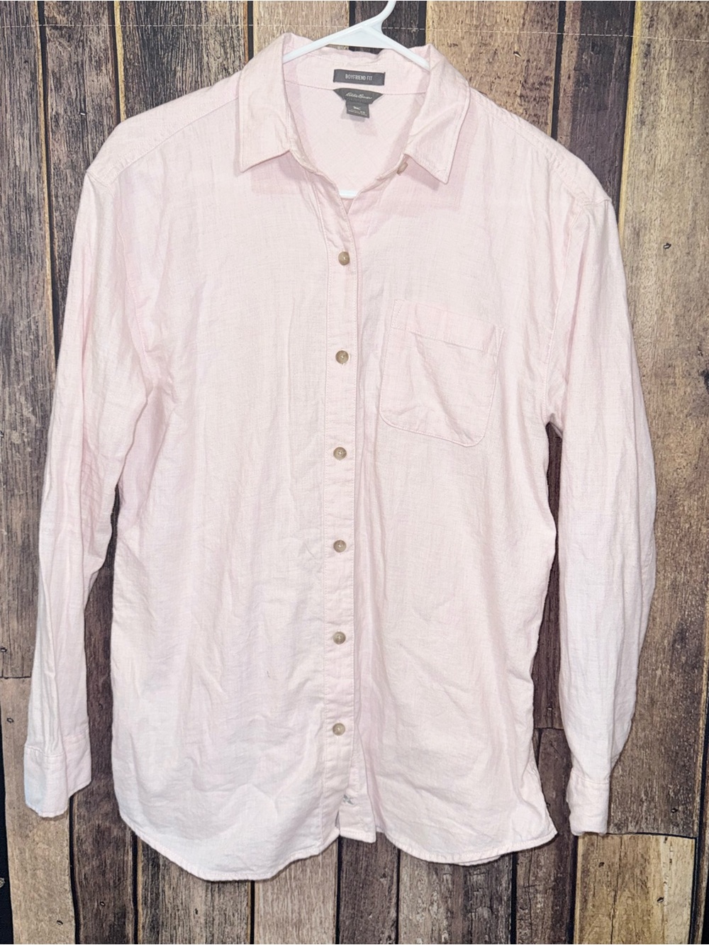 Eddie Bauer Boyfriend fit Pink button-up - XS